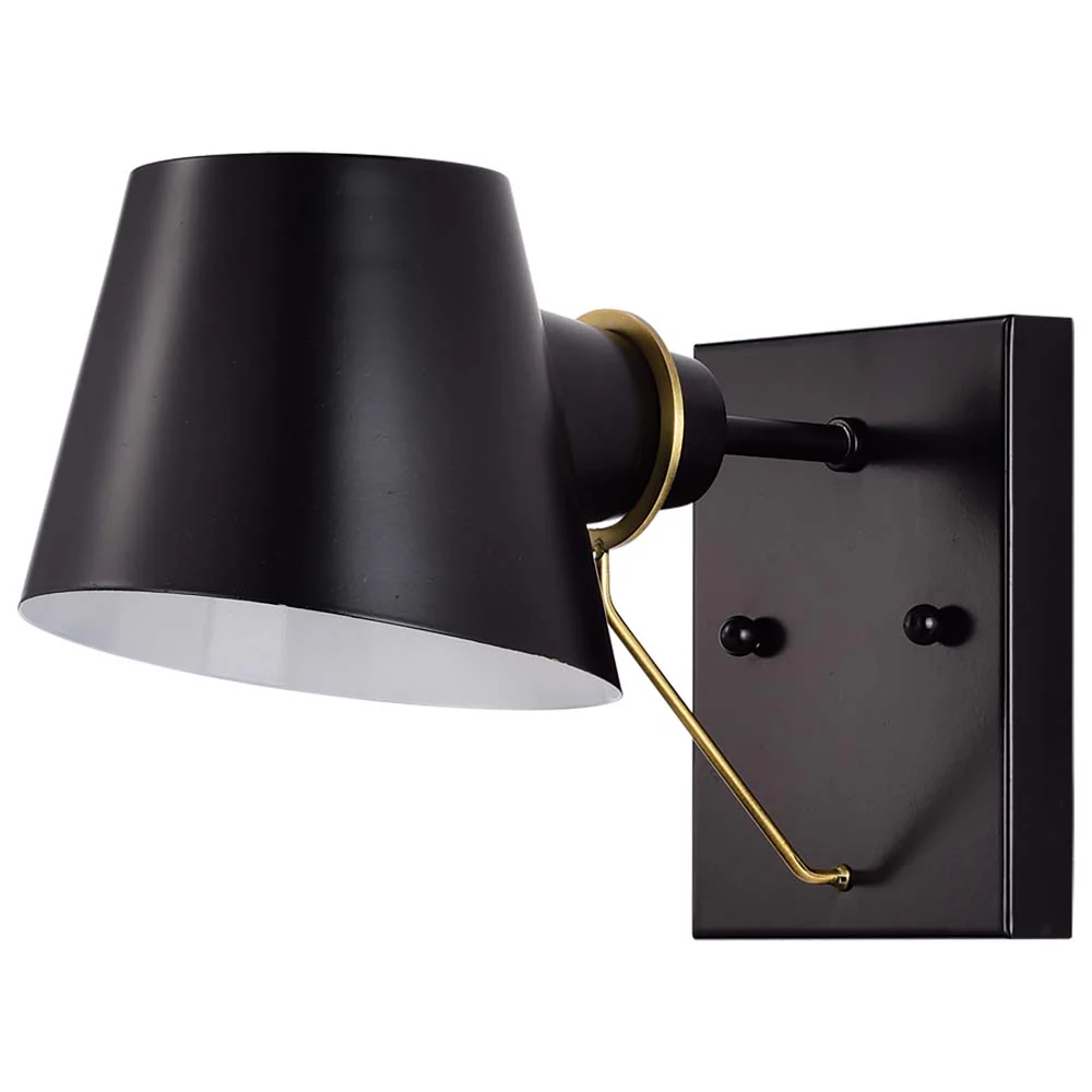 Baxter 1 Light Vanity Black with Burnished Brass