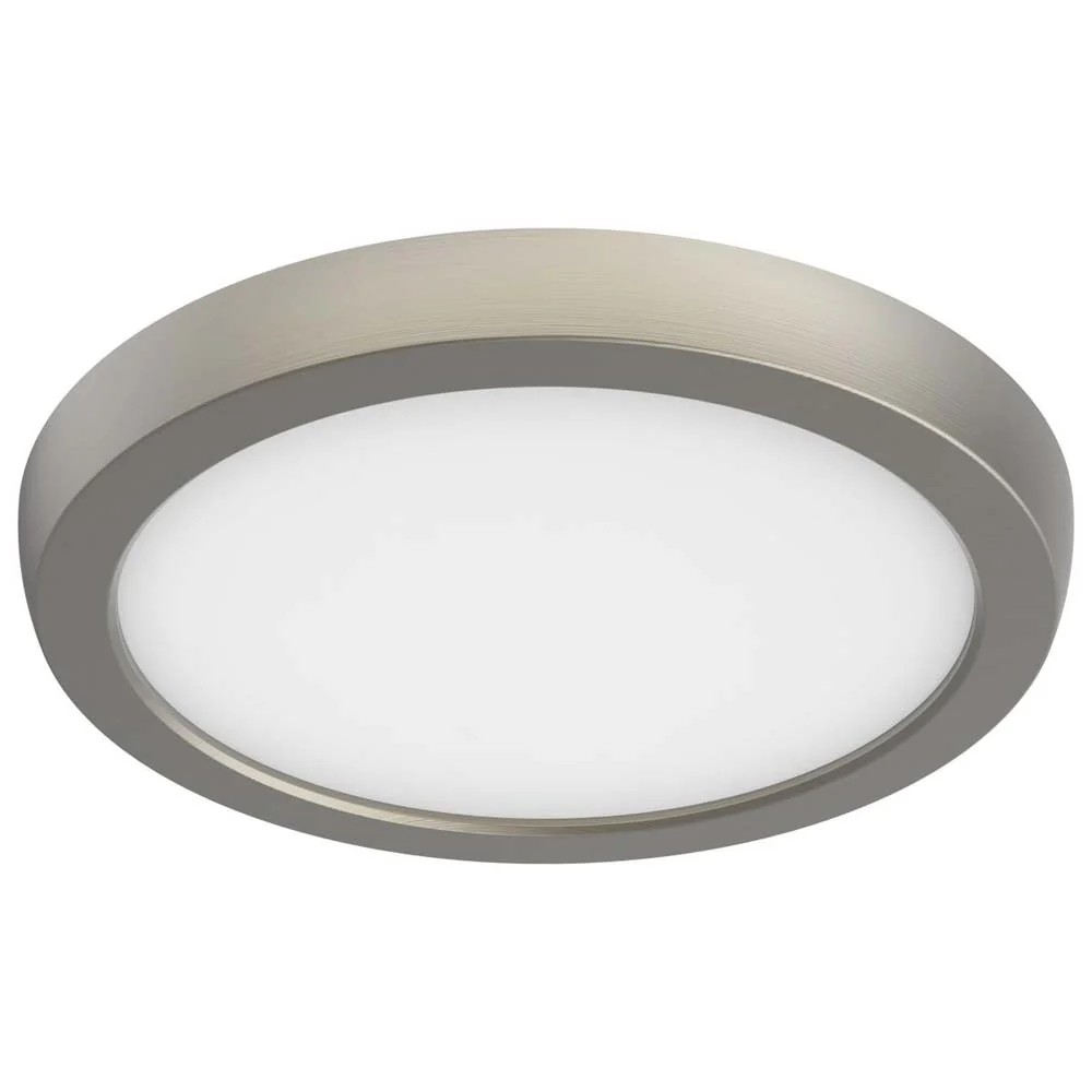 11w 7in. Round LED Flush Mount CCT Selectable with Nickel Finish