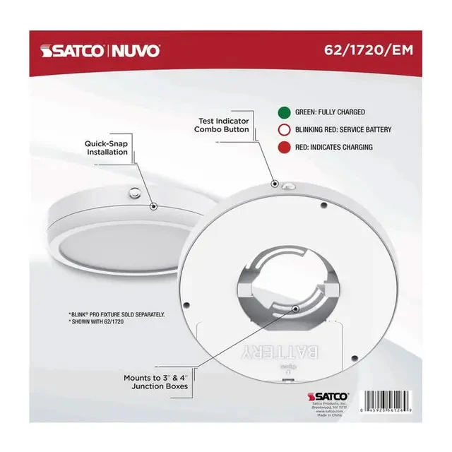 Blink Pro EM Battery Backup 9-in Round Shape White Finish - Image 4