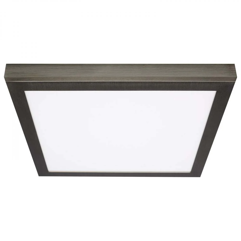 19.5w 12in. Square LED Flush Mount CCT Selectable with Nickel Finish