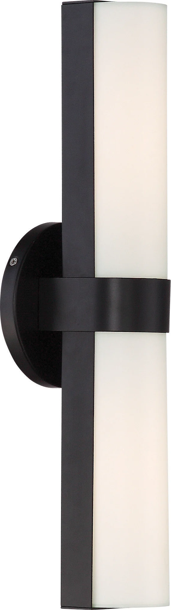Nuvo Bond 2-Light 17-1/2" LED Vanity w/ White Acrylic Lens in Aged Bronze