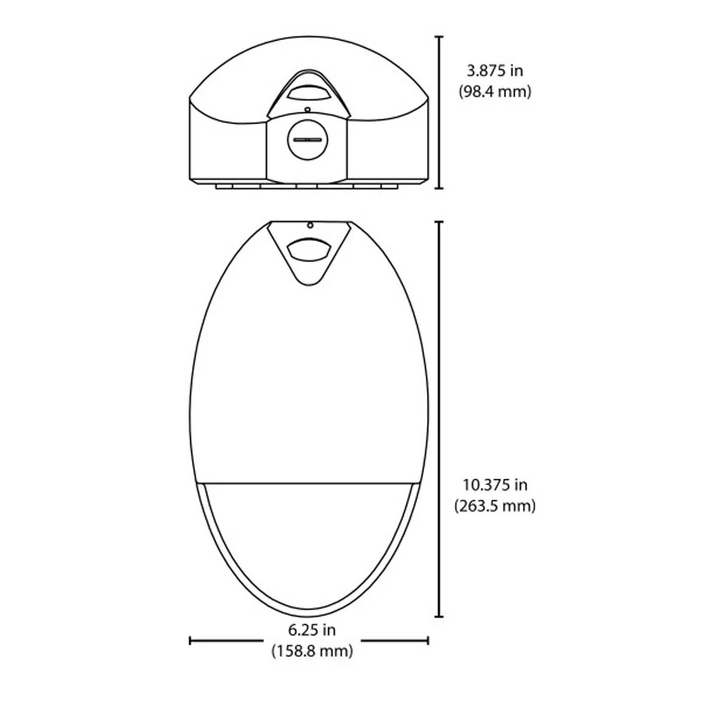 Bronze Outdoor LED Teardrop Emergency Wall Pack with Photocell 5000K - Image 2