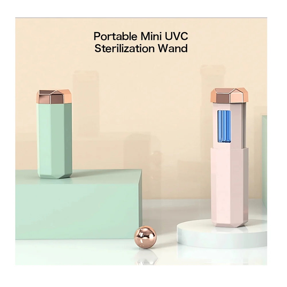 Chargeable Mini UV-C Sanitizer and Disinfection Stick - Pink Finish - Image 4