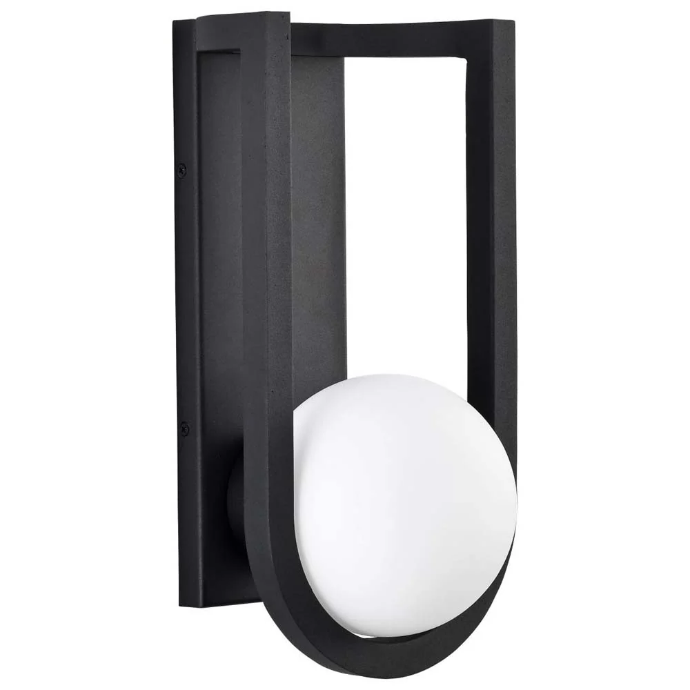Cradle 6W LED Large Wall Lantern Matte Black w/ White Opal Glass