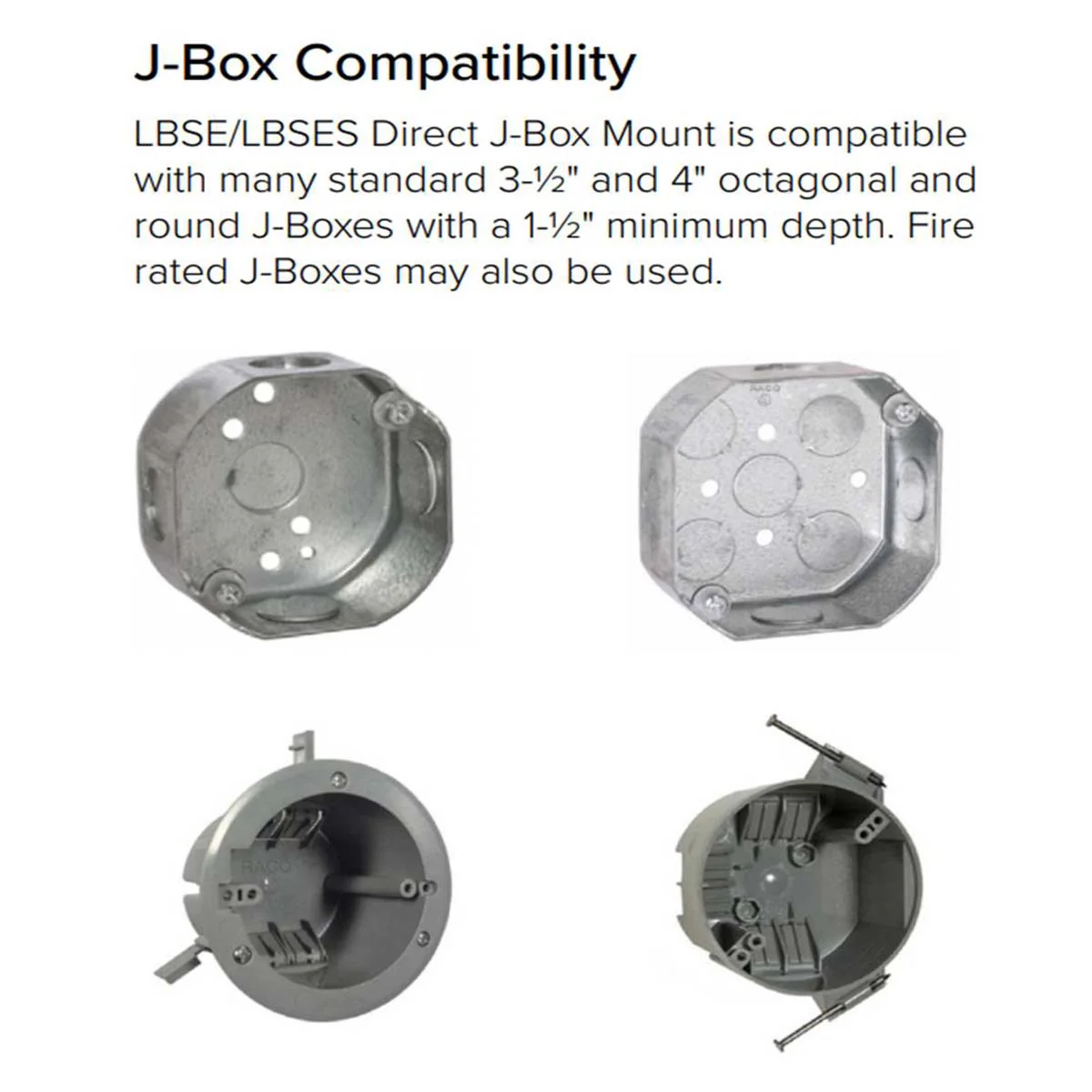 Current 4-in Square Low Profile Surface Mount 3000K 80CRI Direct J-Box Mount - Image 5
