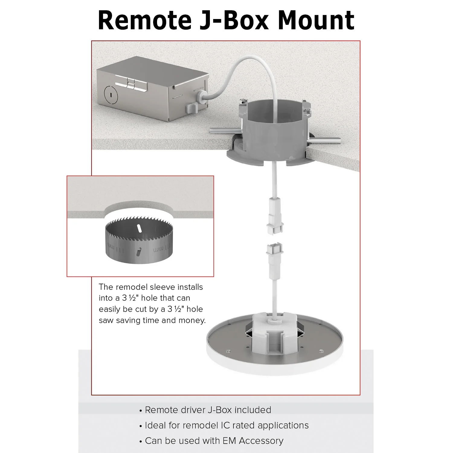 Current 8-in. Square LED Surface 1800LM CCT Select 90CRI Remote J-Box Mount - Image 3