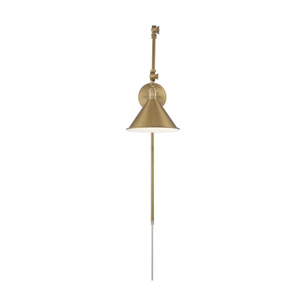 Delancey Swing Arm Lamp Burnished Brass w/ Switch 120v - Image 2
