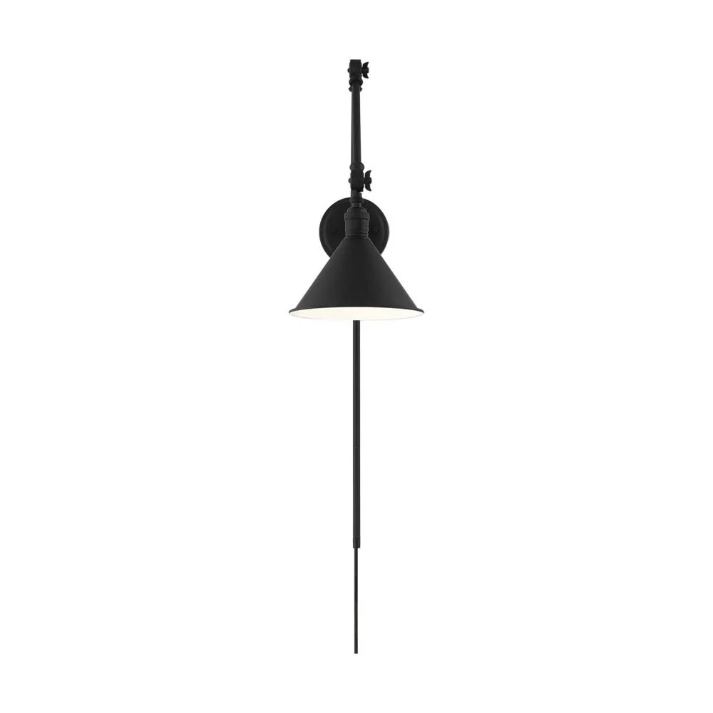 Delancey Swing Arm Lamp Matte Black w/ Switch 120v - Image 2