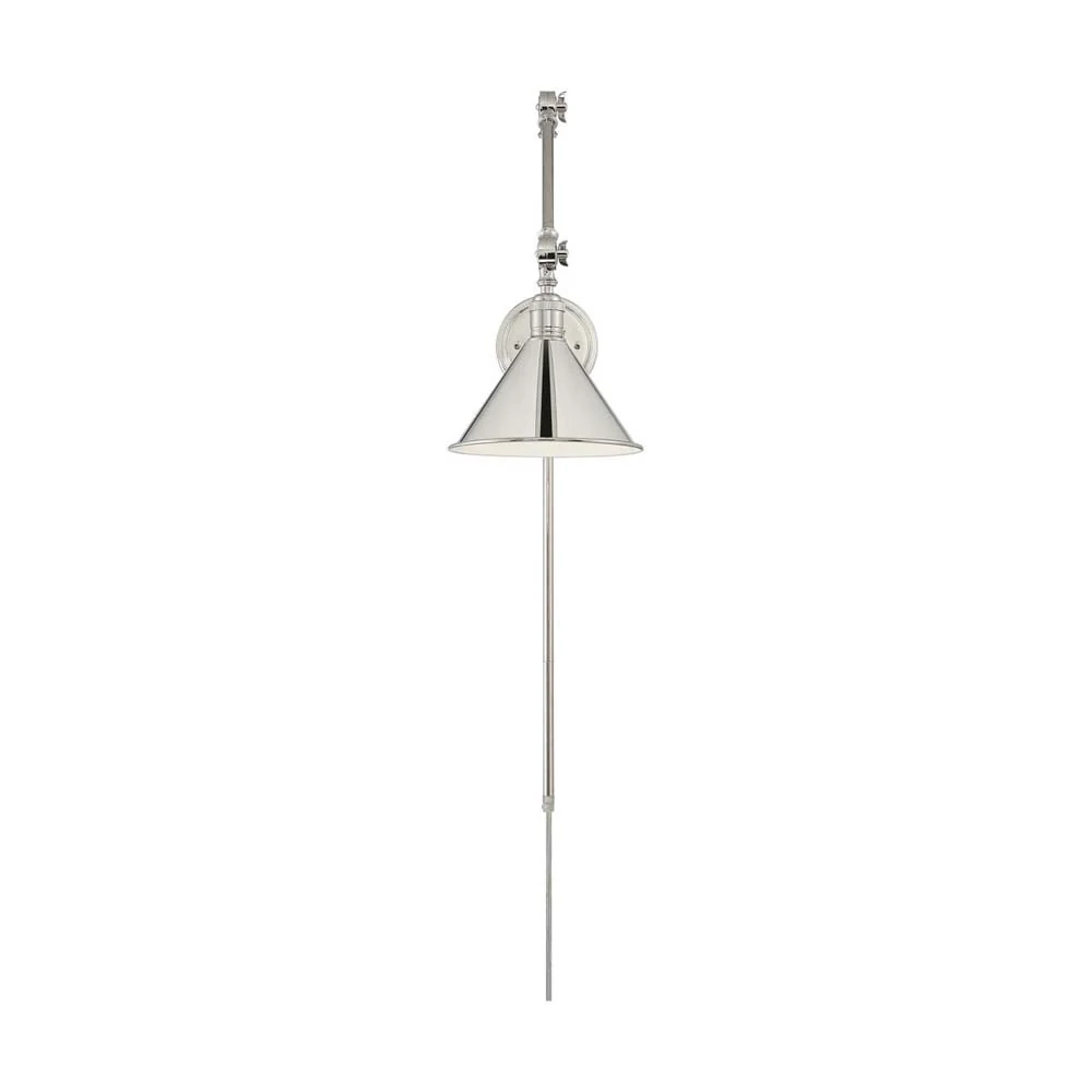 Delancey Swing Arm Lamp Polished Nickel w/ Switch 120v - Image 2