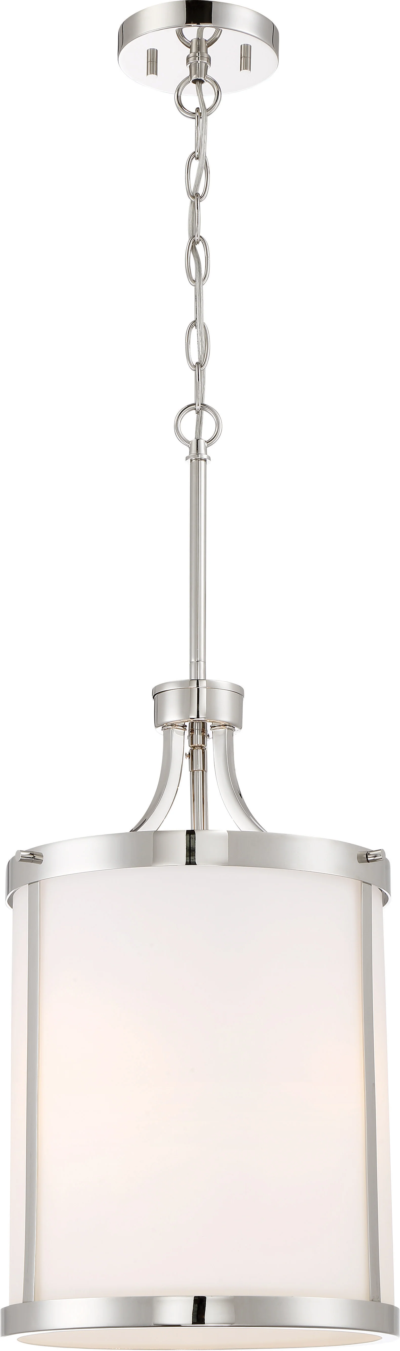 Denver 3-Light Pendants Mounted Pendant Light Fixture in Polished Nickel Finish