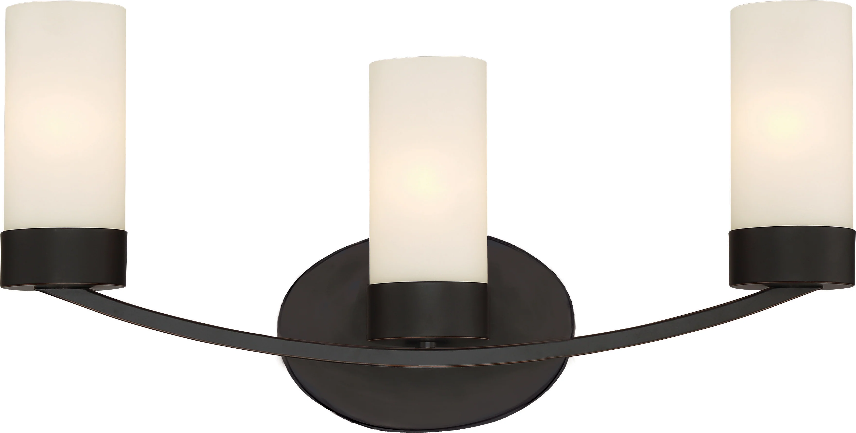 Denver 3-Light Wall Mounted Vanity & Wall Light Fixture in Mahogany Bronze Finish