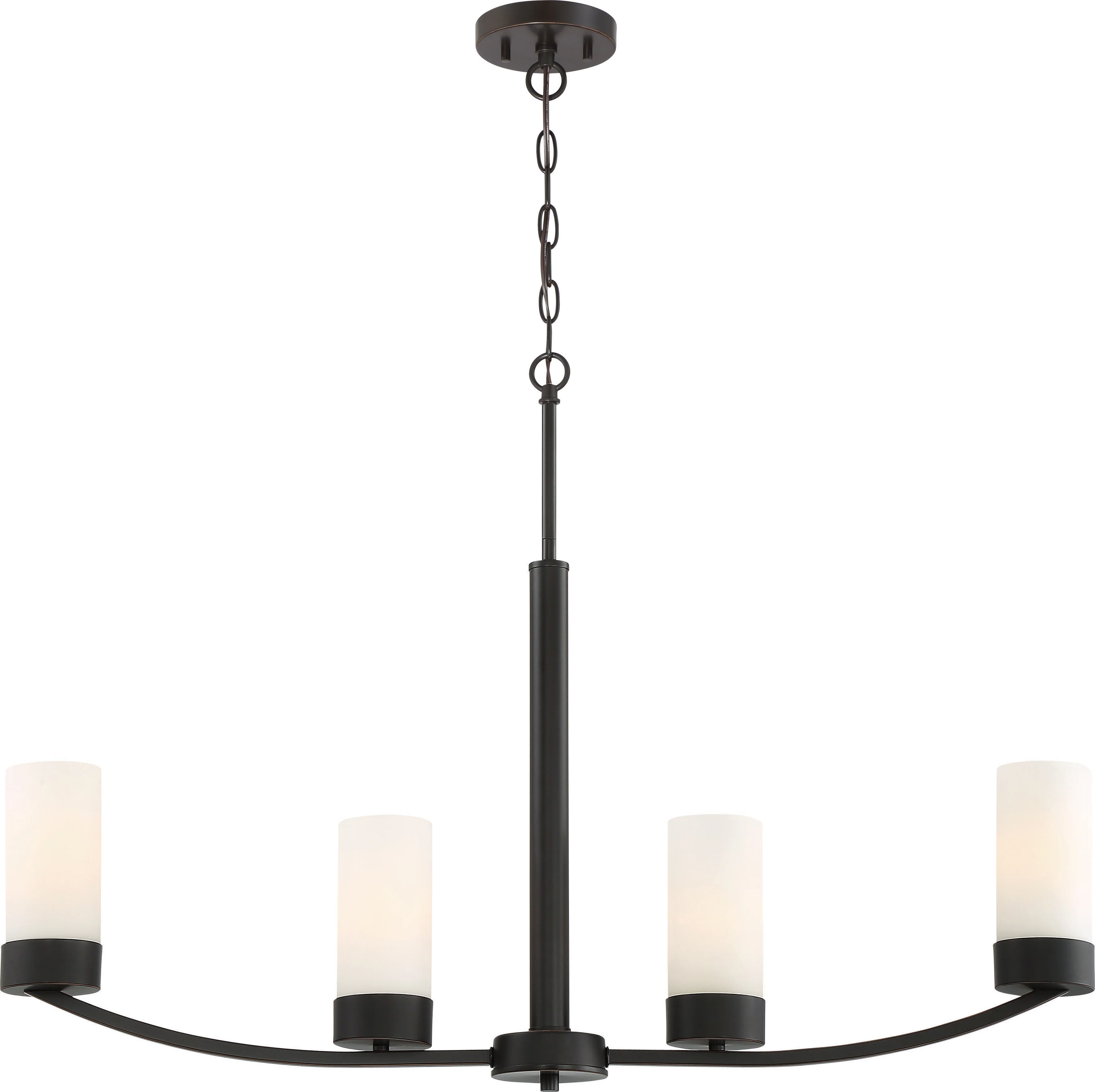 Denver 4-Light Island Pendant Light Fixture in Mahogany Bronze Finish