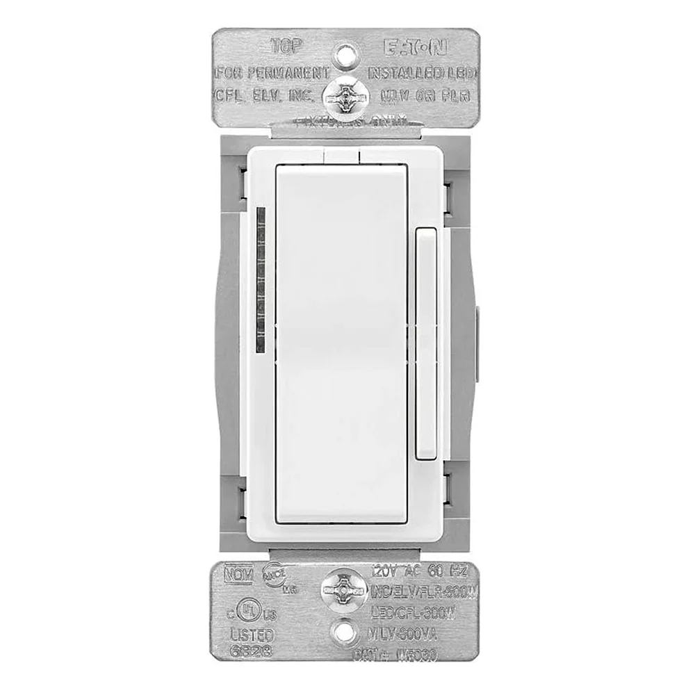 Eaton WiFi Smart Universal Dimmer Switch Compatible with Alexa in White Finish