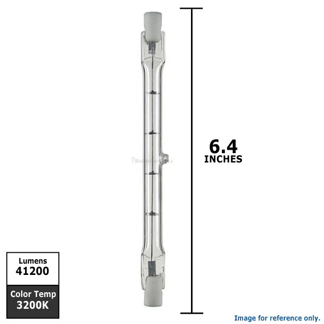 FDB 1500w 120v R7s Double-Ended Halogen Bulb - 54435 Replacement Lamp - Image 2