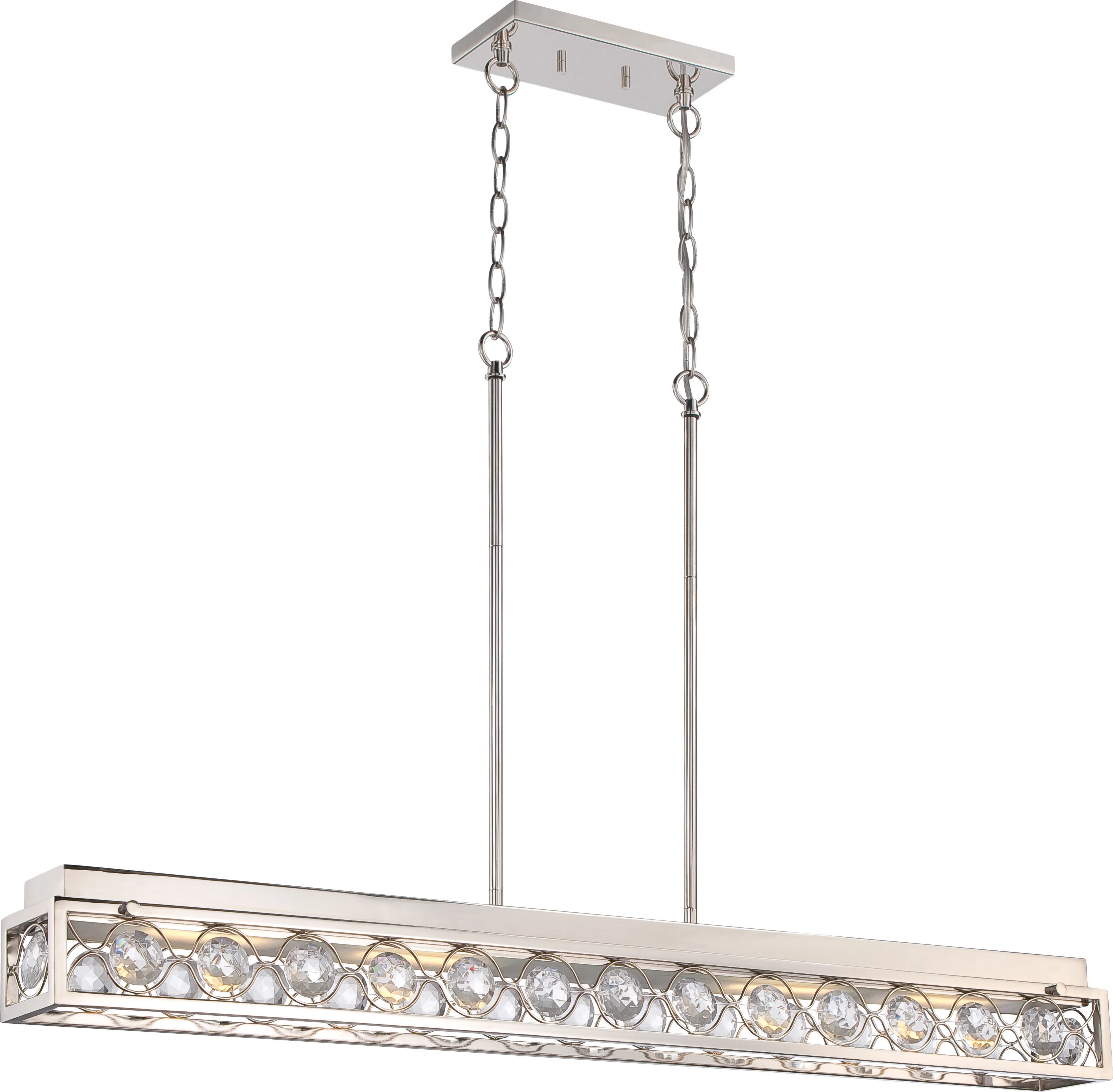 Frienza - (2) LED Island Pendant w/ Crystal Glass Accents