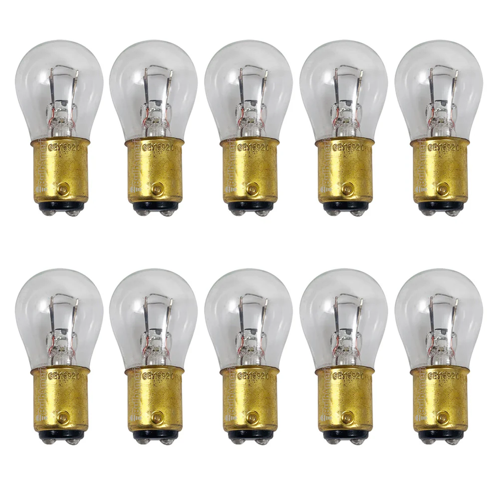 10Pk - GE 1692 - 27571 17w 28v S8 BA15d Base Aircraft Low Voltage Light Bulb