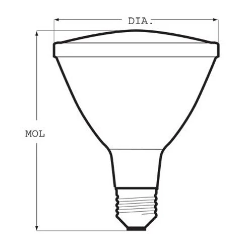 GE 42067 CMH39PAR30L/FL25 39W PAR30L M130 E26 3000K HID Metal Halide Bulb - Image 2
