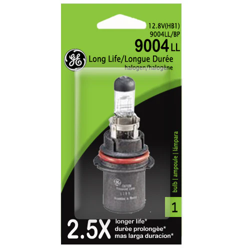 GE 9004 LL - Long Life 65w 12.8v T4.75 Automotive bulb
