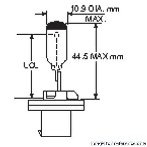 GE 96493 893 - 38w 12.8v T3.25 Axial Plastic PG13 Base Miniature Automotive Bulb - Image 5