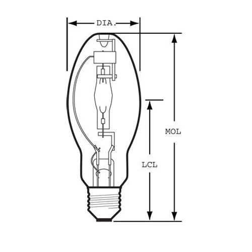 GE 12598 MVR 150W BD17 E26 HID Multi-Vapor PulseArc Quartz Metal Halide Bulb - Image 2