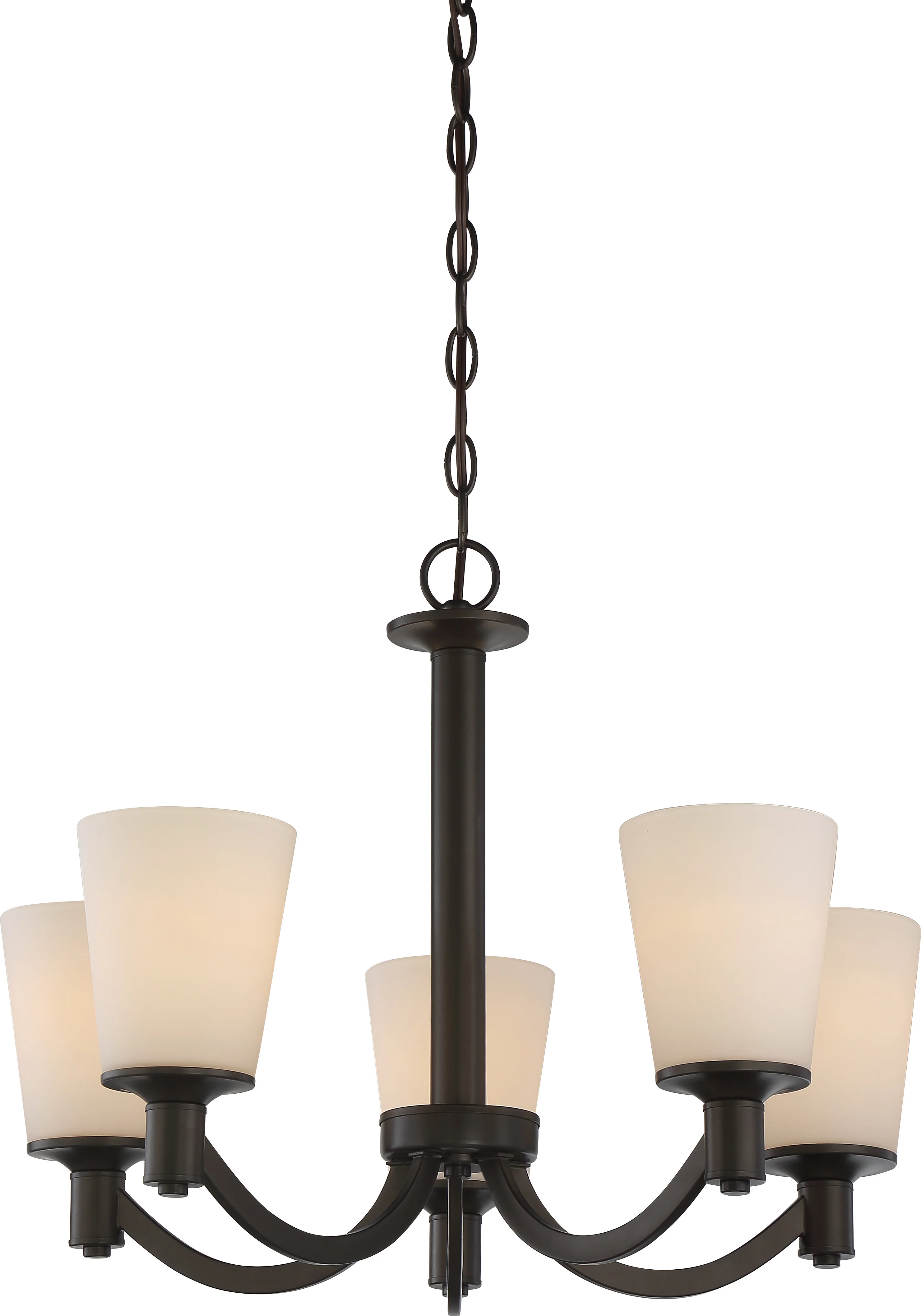 Laguna 5-Light Hanging Mounted Chandelier Light Fixture in Forest Bronze Finish