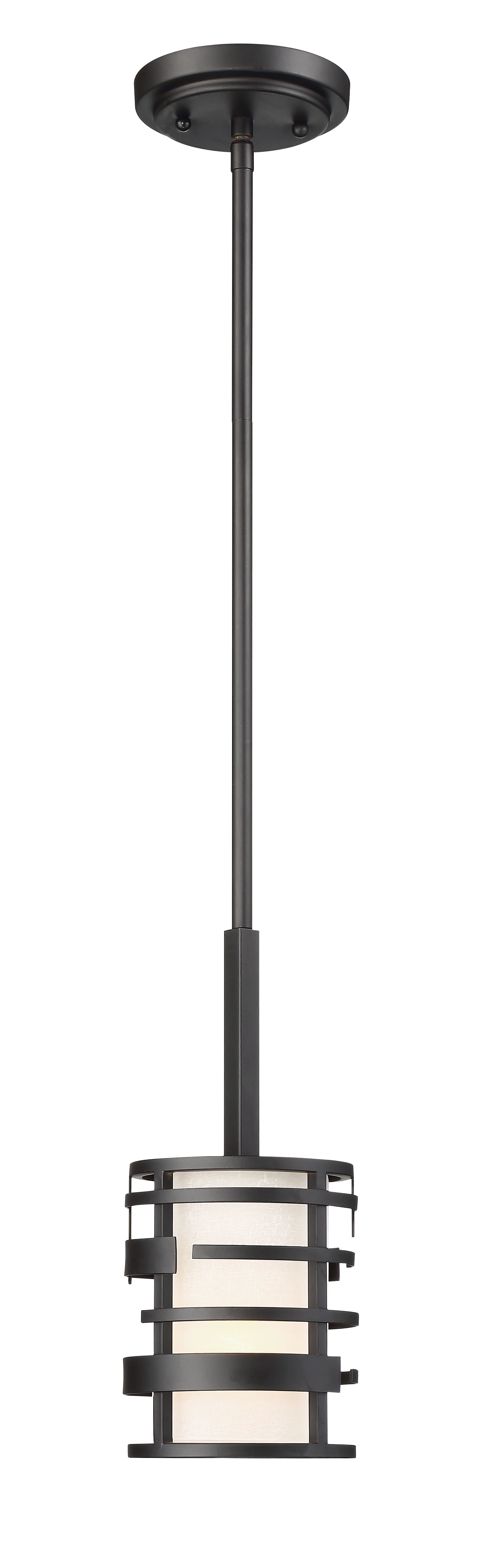Lansing 1-Light Mini-Pendant Light Fixture in Textured Black Finish