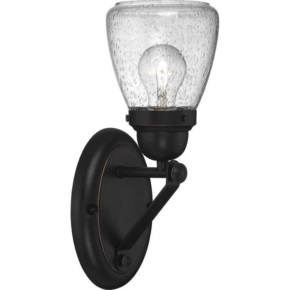 Laurel - 1 Light Vanity Fixture w/ Clear Seeded Glass