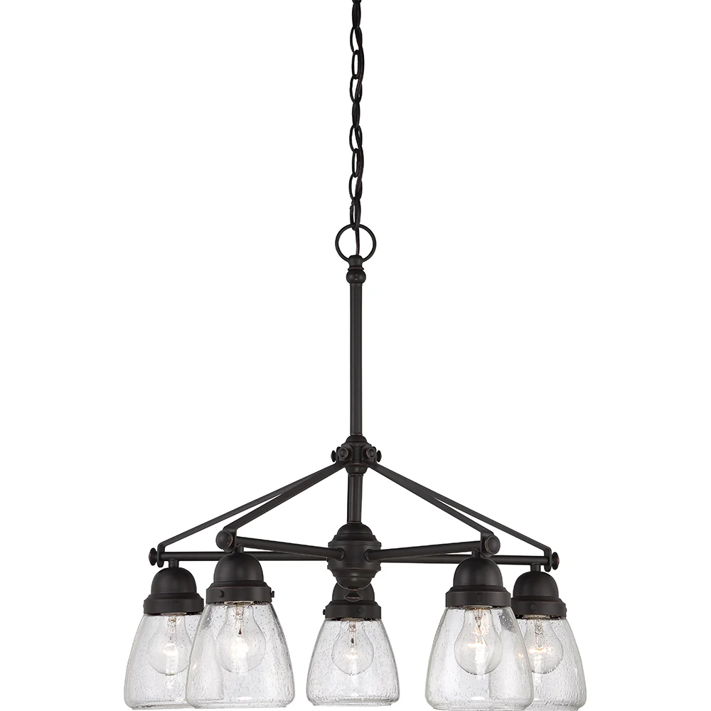 Laurel - 5 Light Chandelier w/ Clear Seeded Glass