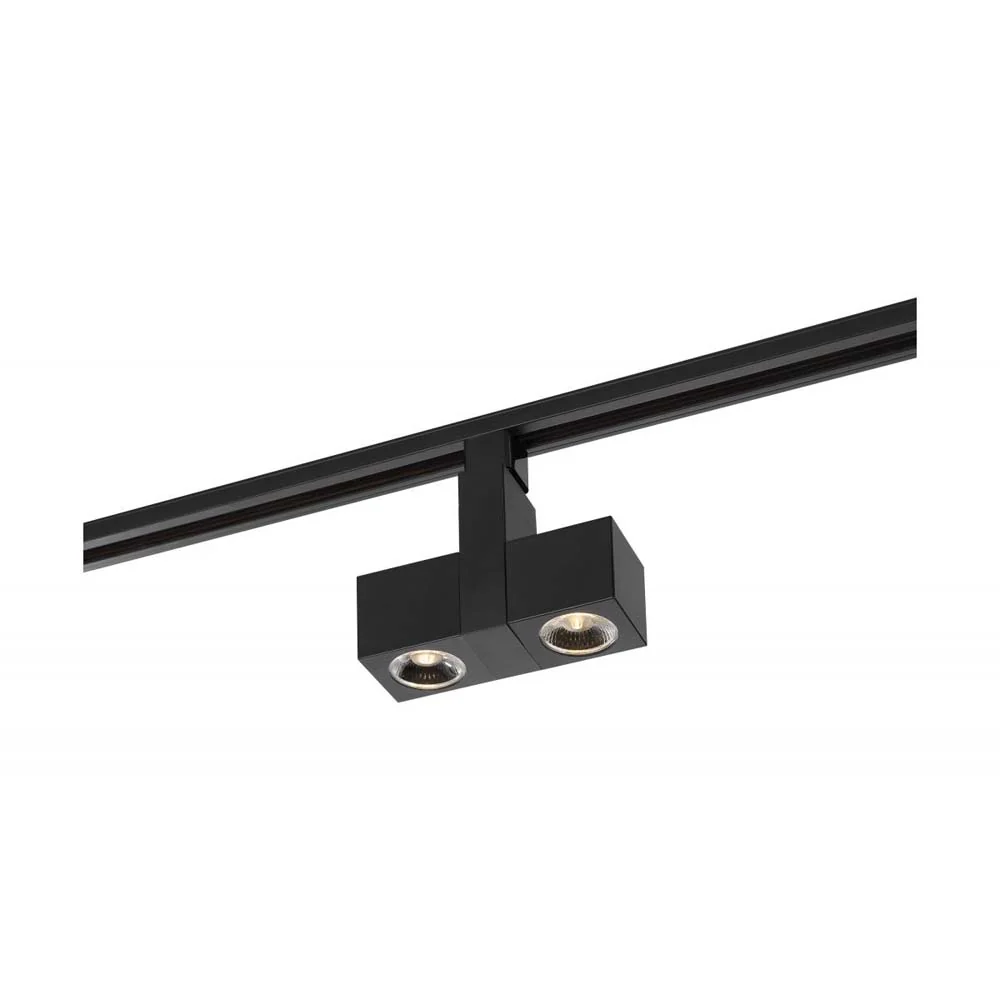 LED 24w Track Head Dual Square Black 24 deg. Beam Angle 120v