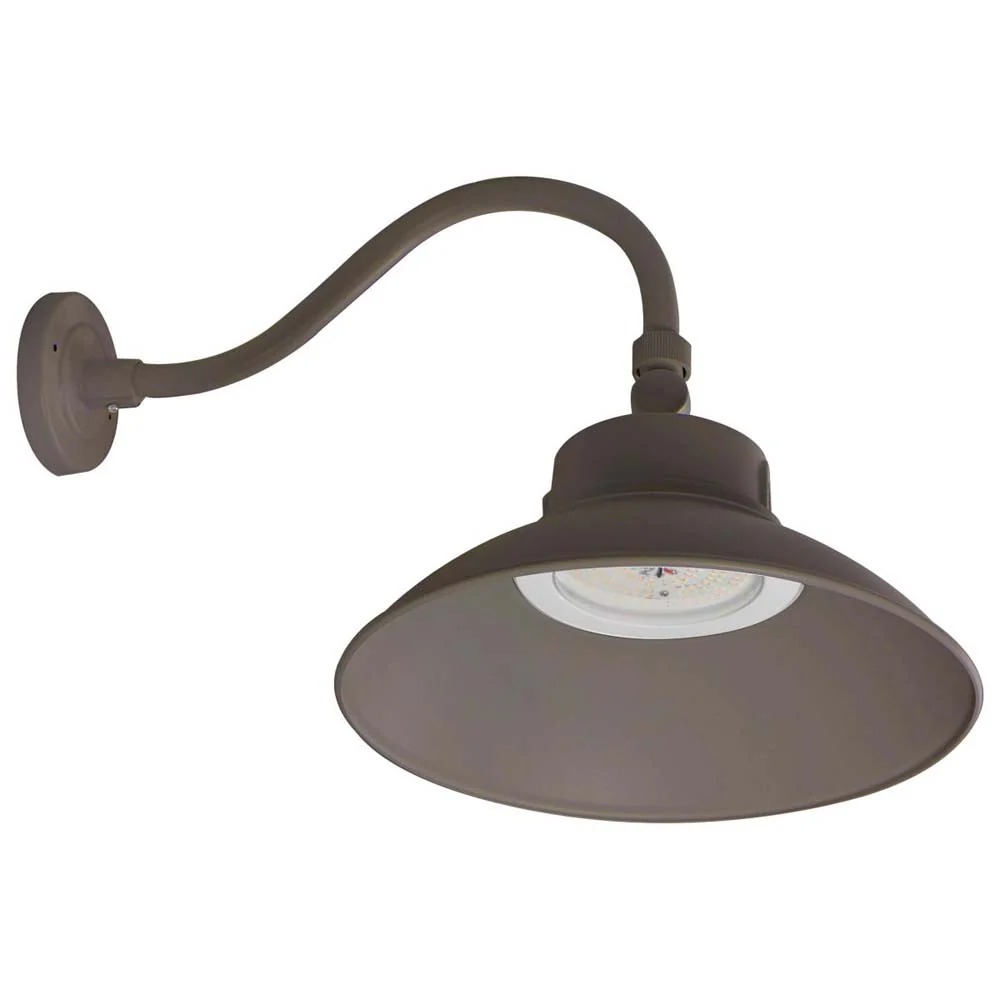 LED Gooseneck 30W/40W/50W CCT Tunable 3K/4K/5K Bronze 120-277V w/ Photocell