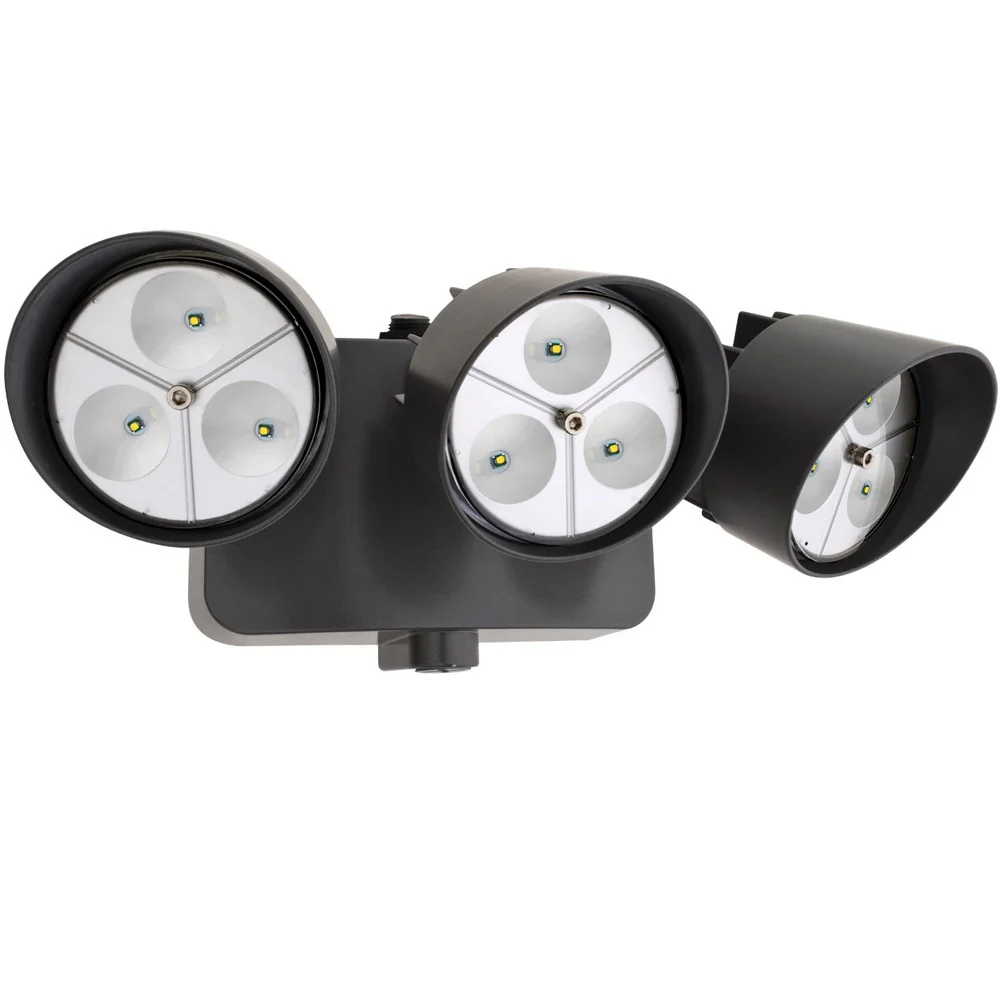 Lithonia White 2 Head Outdoor LED Security Floodlight Motion Sensing Lighting