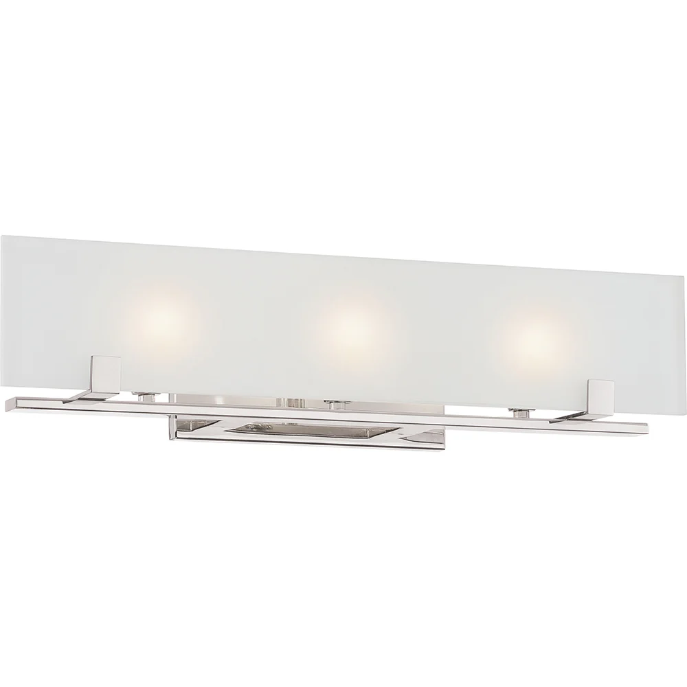 Lynne - 3 Light Halogen Vanity Fixture w/ Frosted Glass - Lamps Included