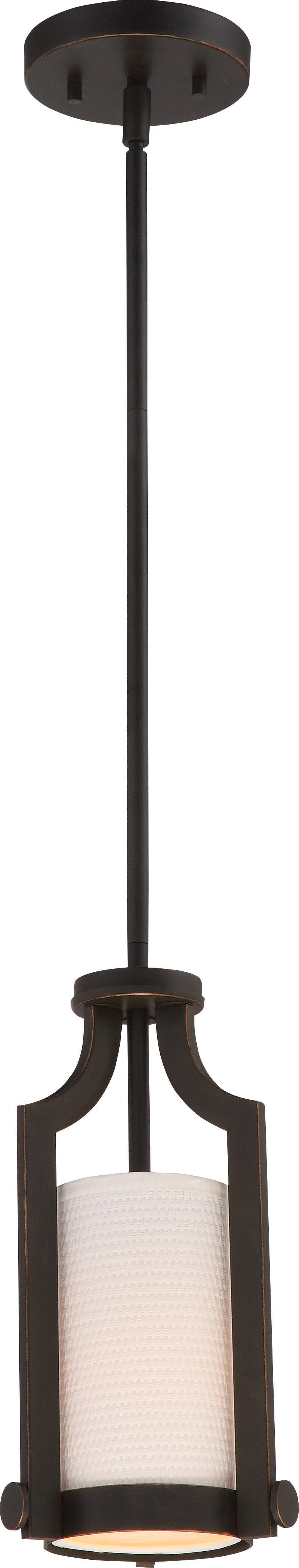 Meadow 1-Light Mini-Pendant Mounted Pendant Light Fixture in Russet Bronze Finish