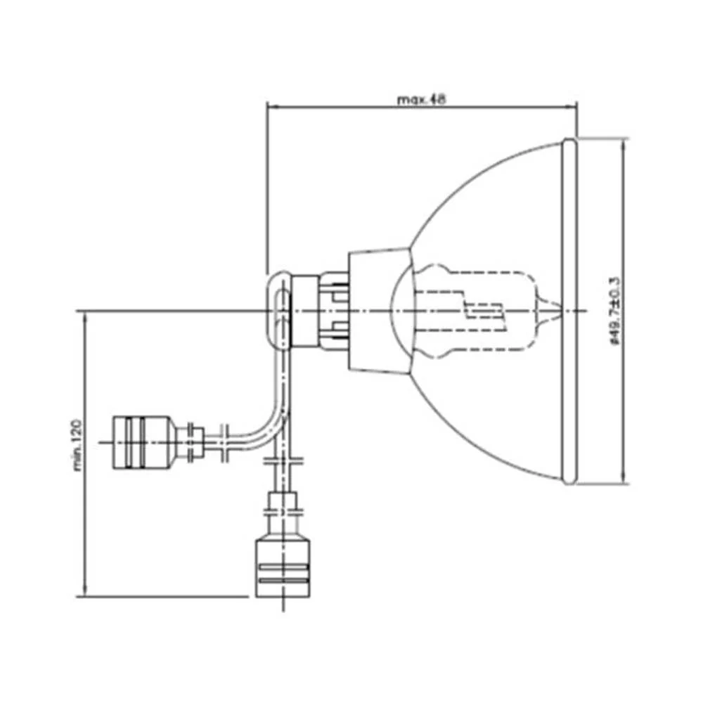Narva 58304 6101 LL 6.6A 48W Cable Female Connector Airfield Bulb - Image 6
