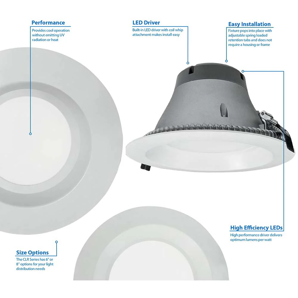 Nickel Finished Trim for NICOR CLR8 LED Downlight - Image 4