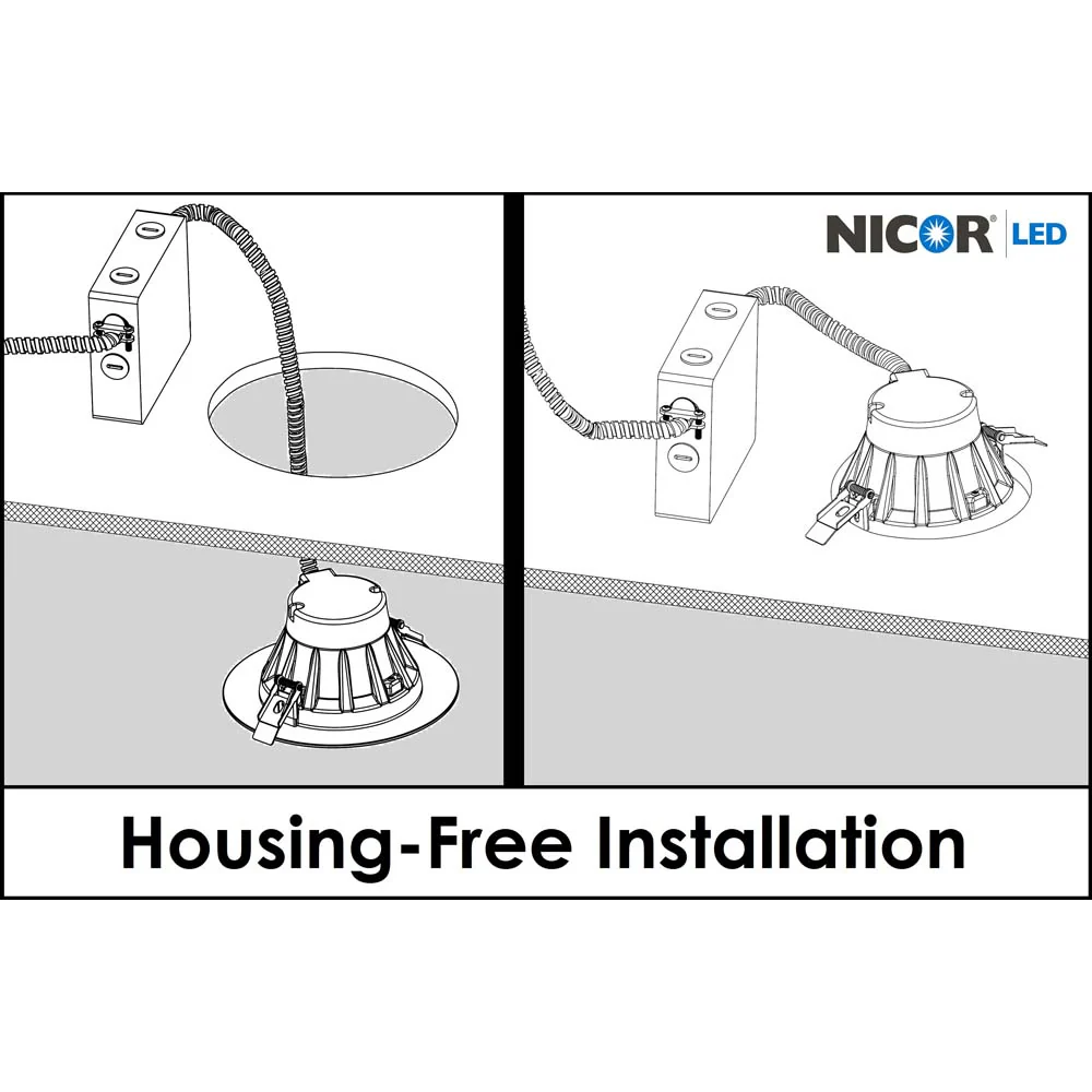Nickel Finished Trim for NICOR CLR8 LED Downlight - Image 8