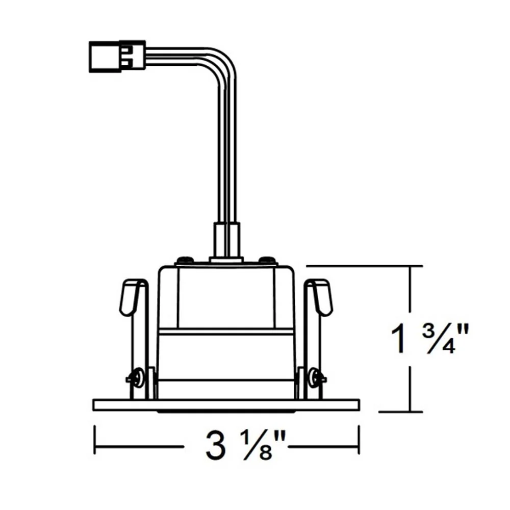 NICOR 2 in. Square Eyeball LED Downlight in Nickel, 3000K - Image 2