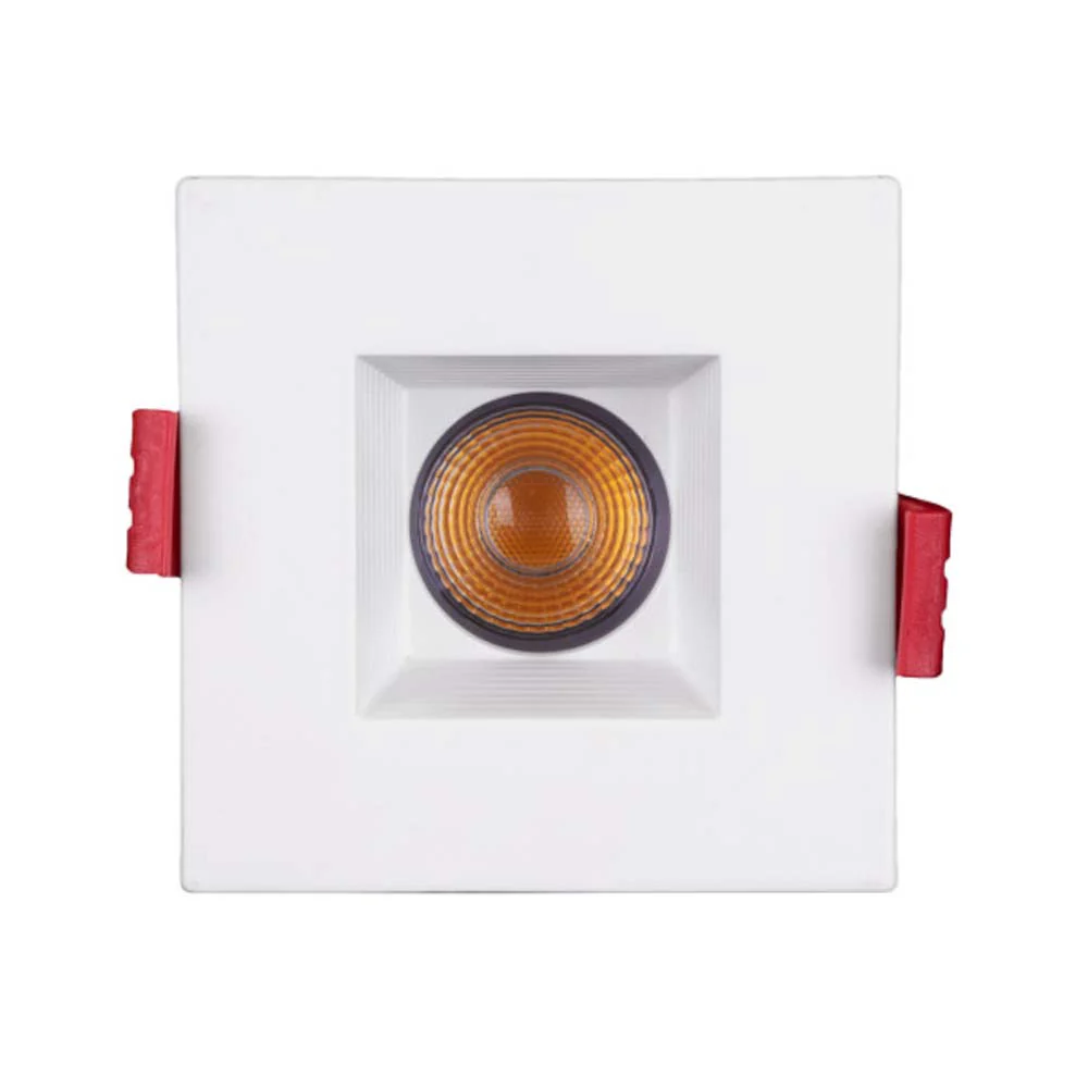 NICOR 2-inch Square LED Recessed Downlight with Baffle in White, 4000K