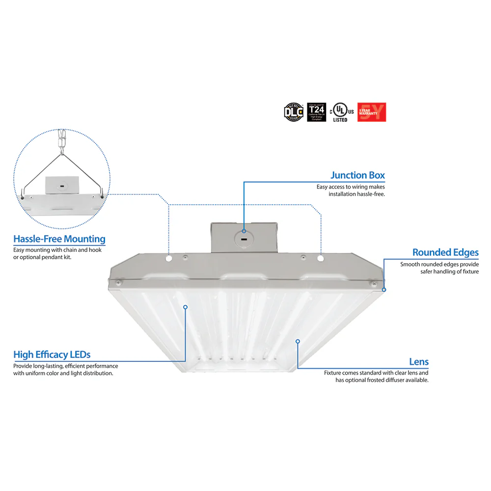 NICOR 320 Watt LED High Bay in 5000K - Image 3