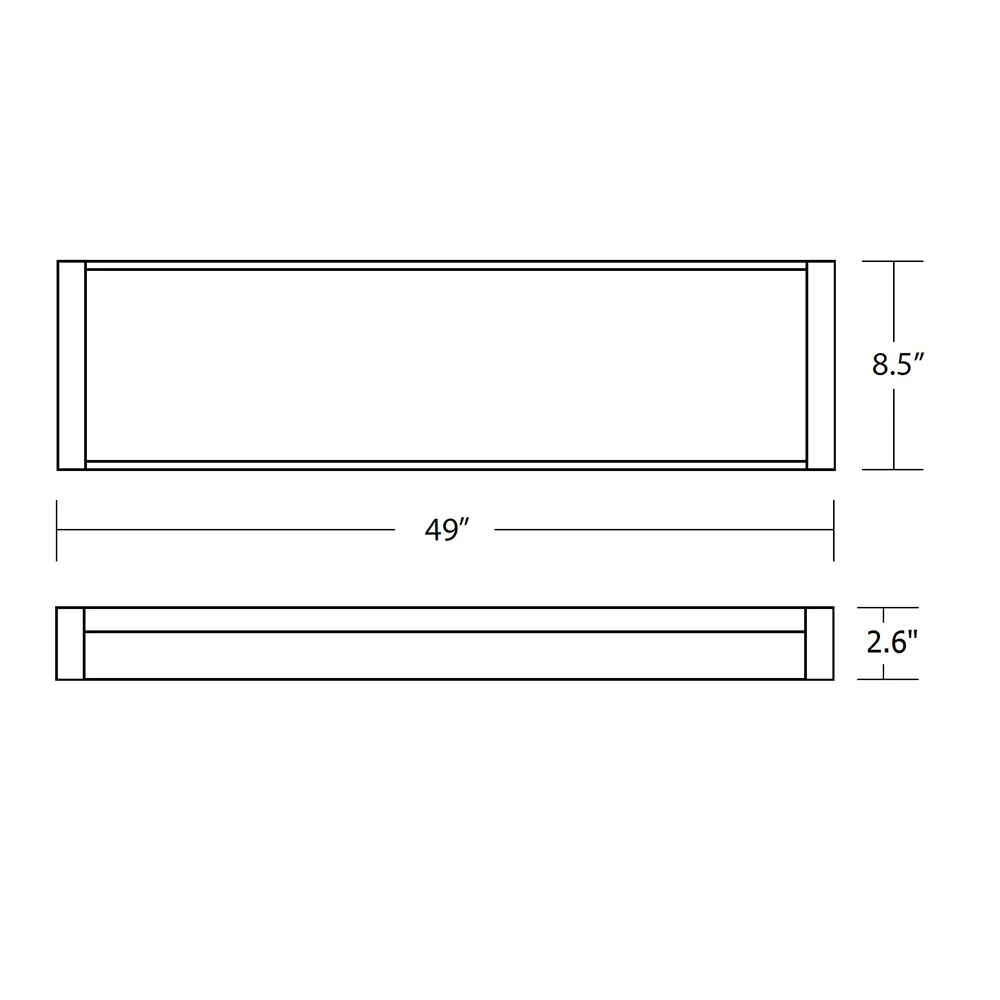 NICOR 4 Ft. Dimmable LED Wraparound with Prismatic Acrylic Lens in 3000K - Image 3