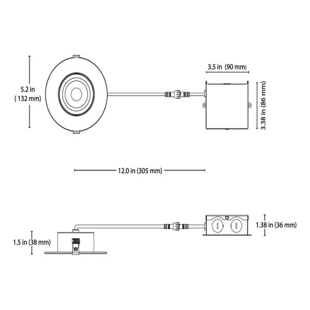 Nicor 4-in Oil-Rubbed Bronze Selectable Gimbal LED Recessed Downlight - Image 2