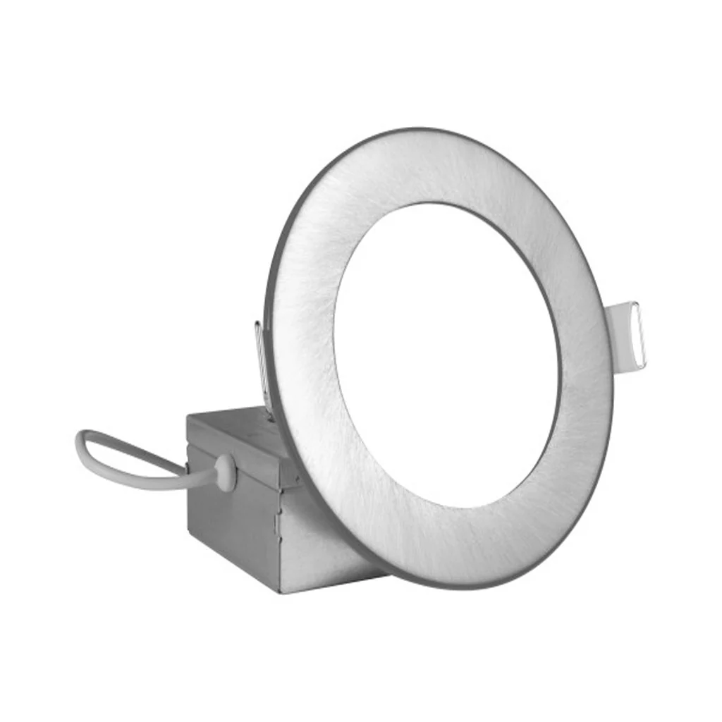 Nicor 4-in Round Nickel Canless 3000K LED Downlight