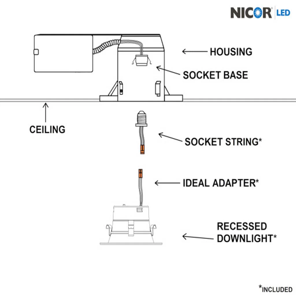 Nicor 4-in White 3000K Recessed LED Downlight with Baffle - Image 3