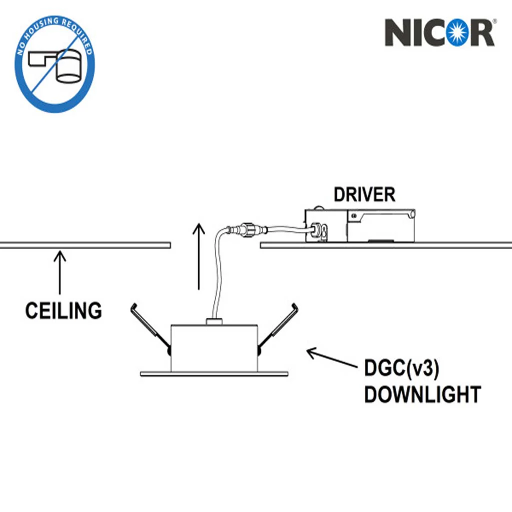 Nicor 4-in White Selectable Canless Adjustable Gimbal LED Recessed Downlight - Image 3