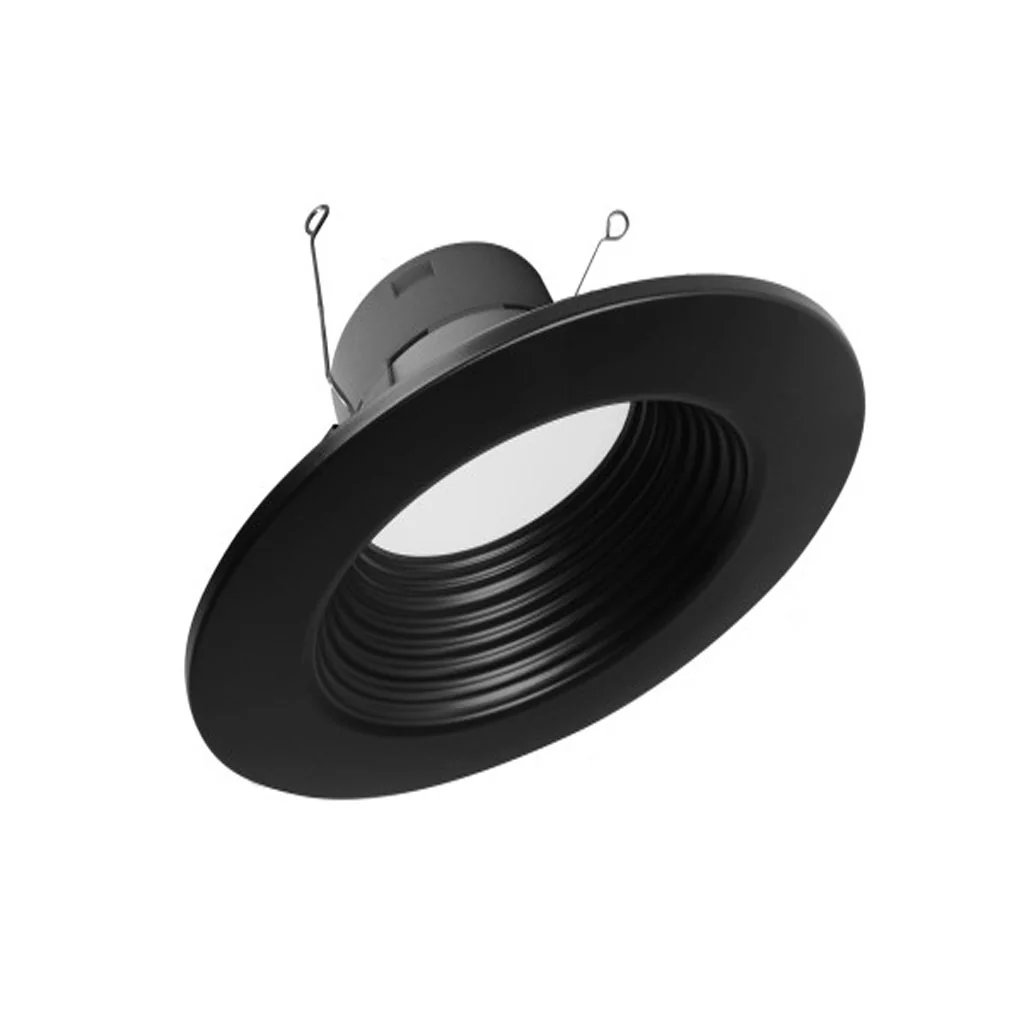 Nicor 5/6-in Black 3000K Recessed LED Downlight with Baffle