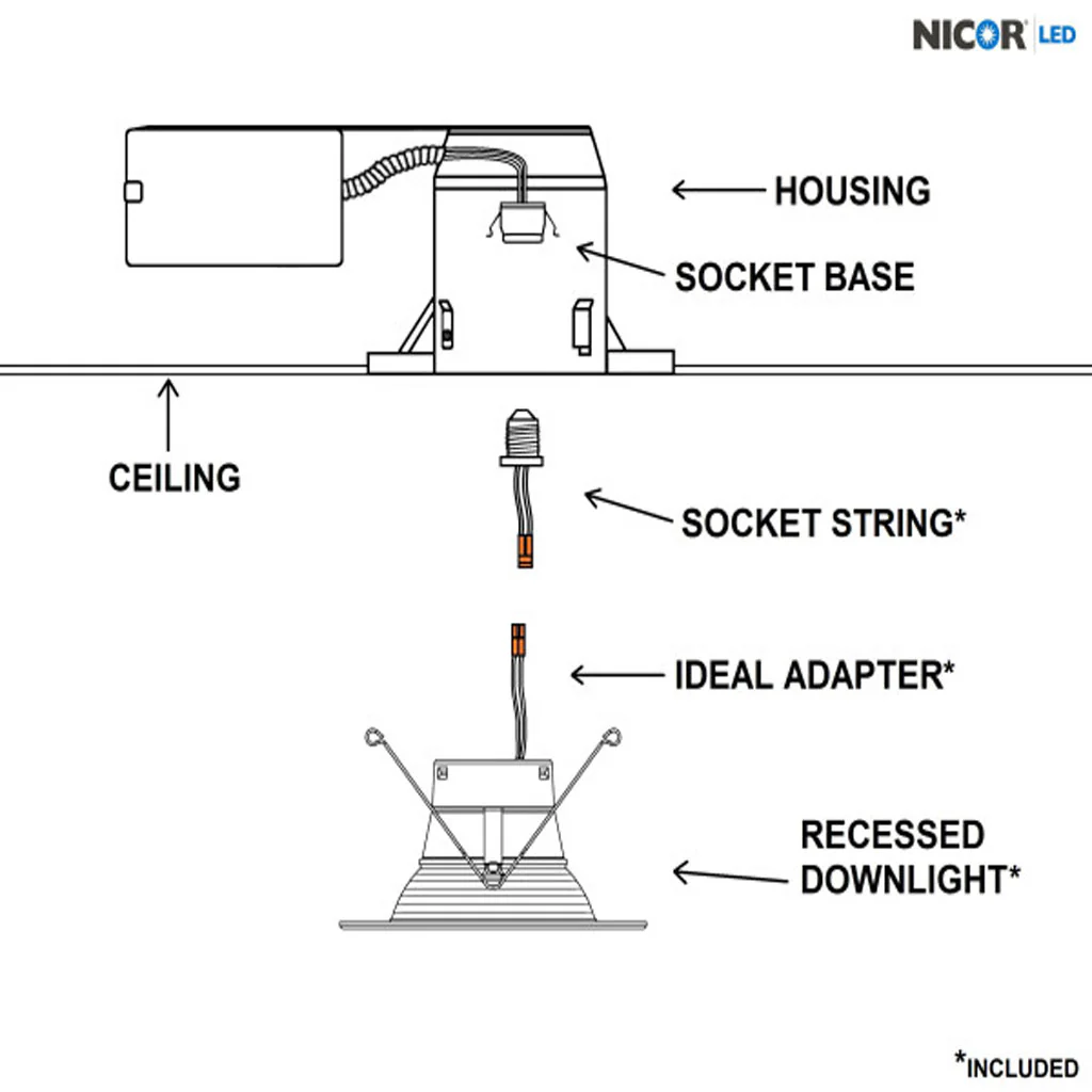 Nicor 5/6-in Black 3000K Recessed LED Downlight with Baffle - Image 3