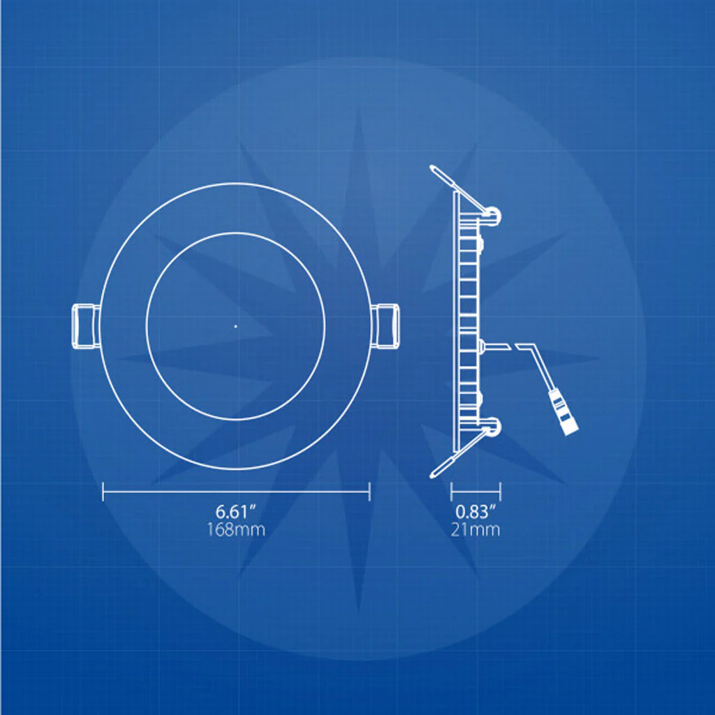 Nicor 6-in Round Nickel Canless 4000K LED Downlight - Image 2