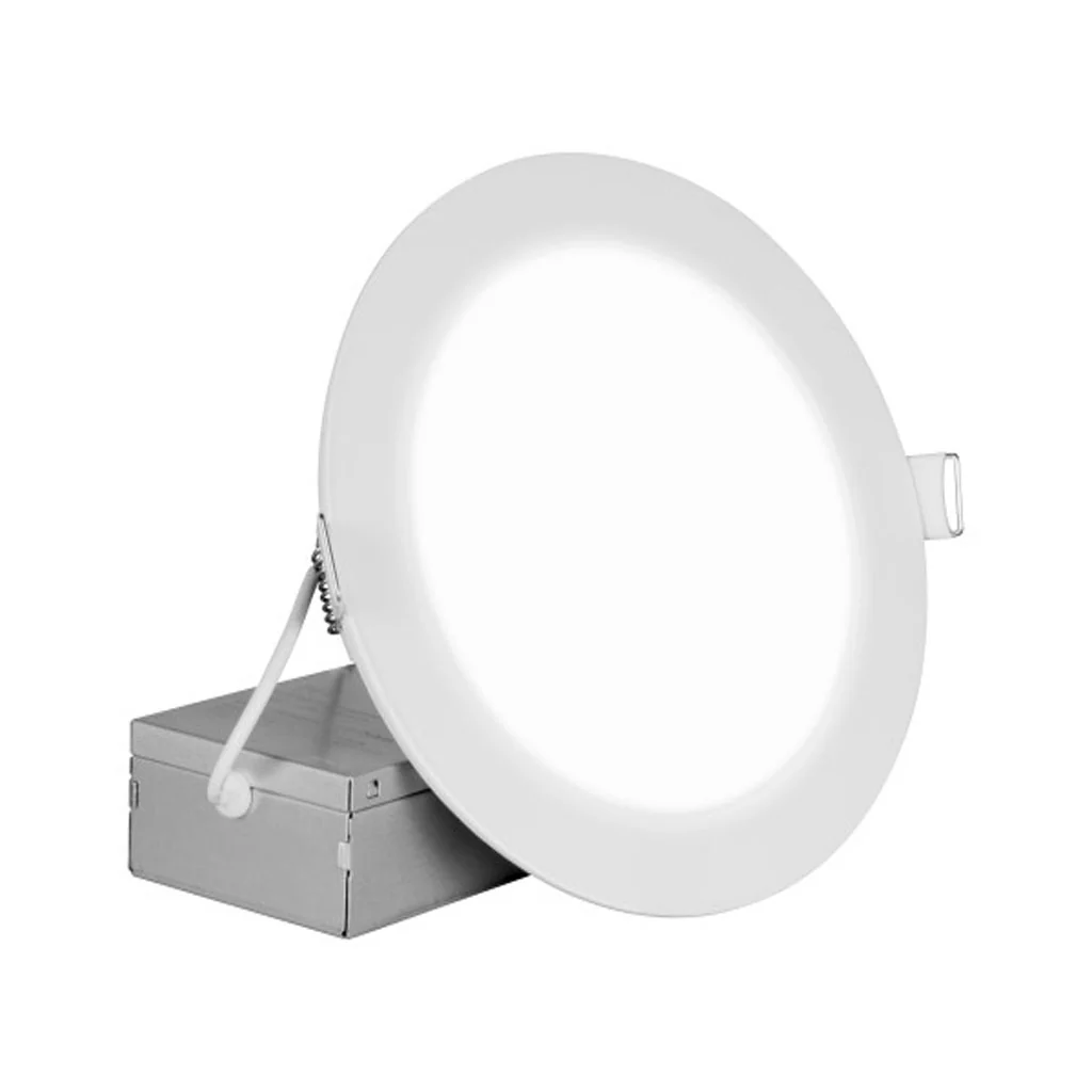 Nicor 6-in Round White Canless 3000K LED Downlight