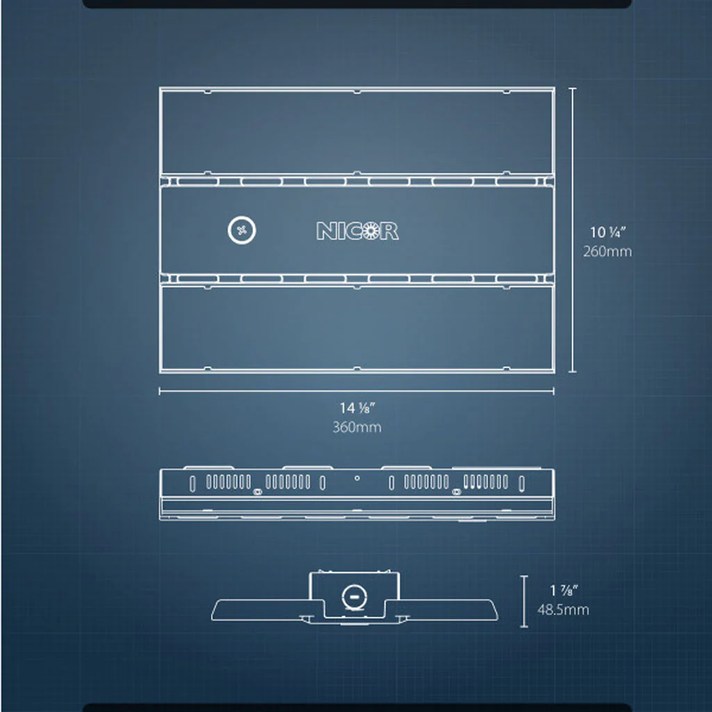 Nicor HML1 130w Linear LED 5000K High Bay with Sensor Socket - Image 2