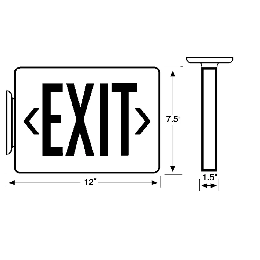 NICOR LED Emergency Exit Sign with Green Lettering - Image 2